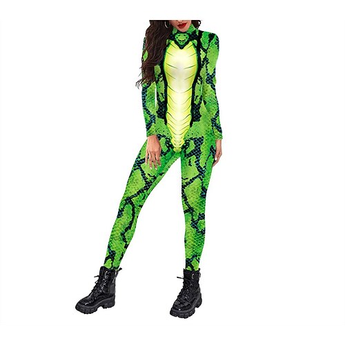 

Women's Jumpsuit Abstract Crew Neck Bodycon Party Holiday Bodycon Long Sleeve Green S M L All Seasons