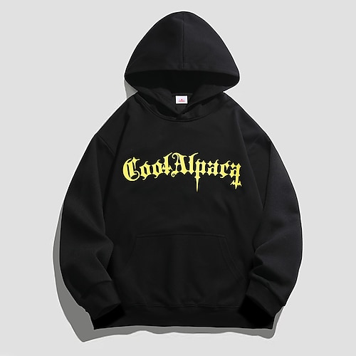 

Men's Unisex Pullover Hoodie Sweatshirt Hooded Letter Graphic Prints Lace up Monograms Front Pocket Daily Sports Streetwear 3D Print Streetwear Designer Sportswear Hoodies Sweatshirts Long Sleeve