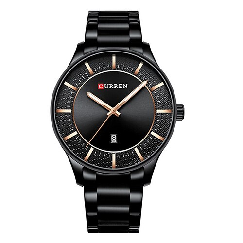 

CURREN Quartz Watch for Men Analog Quartz Formal Style Stylish Stylish Formal Style Waterproof Calendar Large Dial Alloy Stainless Steel Fashion