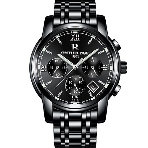

Exploding Ruizhiyuan 026 Stainless Steel Shell Steel Belt Men'S Watch Luminous Calendar Small Three-Pin Japanese Quartz 6-Pin Multi-Functional Business Non-Mechanical Watch