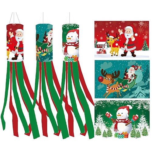 

Christmas Decoration Santa Claus Windpipe Flag Outdoor Courtyard Flag Christmas Atmosphere Layout Flag