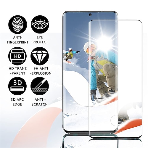 

2-2 Pack Galaxy S20 Plus Screen Protector with Camera Lens Protector Fingerprint Unlock Original Touch Sensitivity No Bubbles HD Tempered Glass Protector