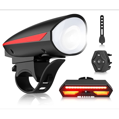

Bike Tail Light with Turn Signals-Wireless Remote Control Waterproof Bicycle Taillight-USB Rechargeable Ultra Bright Safety Warning Bike Brake Rear Lights-Easy Installation