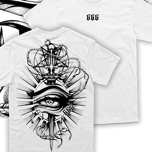 

Men's Unisex T shirt Tee Graphic Prints Eye Crew Neck White 3D Print Outdoor Street Short Sleeve Print Clothing Apparel Sports Designer Casual Big and Tall / Summer / Summer