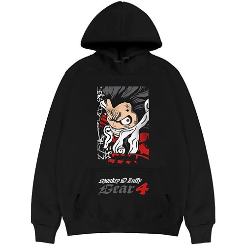

Inspired by One Piece Monkey D. Luffy Hoodie Cartoon Manga Anime Front Pocket Graphic Hoodie For Men's Women's Unisex Adults' Hot Stamping 100% Polyester