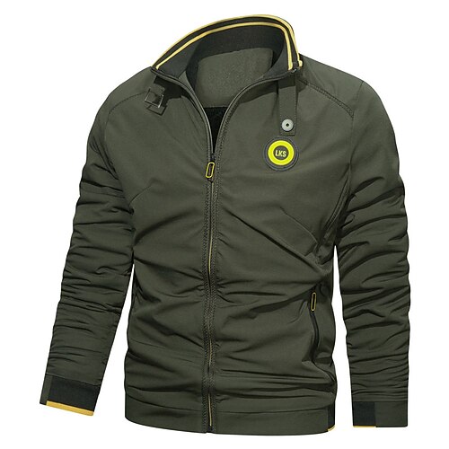 

Men's Winter Jacket Winter Coat Casual Jacket Windproof Warm Street Daily Holiday Zipper Stand Collar Casual Casual Daily Comfortable Jacket Outerwear Pure Color Pocket Dark Navy Red Army Green