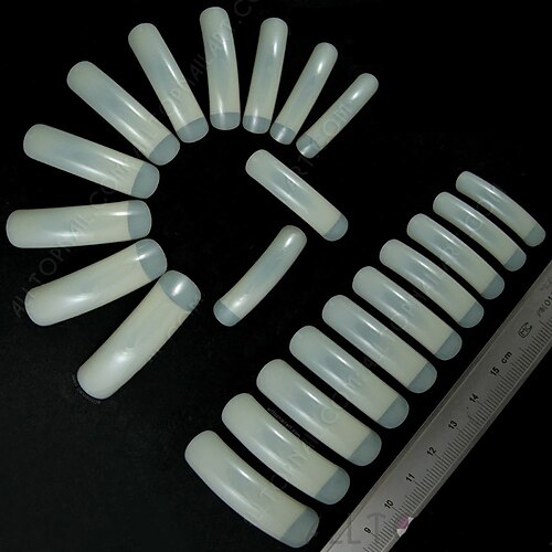 

10pcs Professional Nail Salon Tips 100x Empress-Curve Extreme Long Natural False Nail Tips