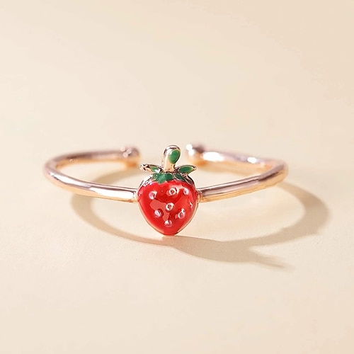 

1PC Ring For Women's Halloween Street Holiday Copper Classic Strawberry