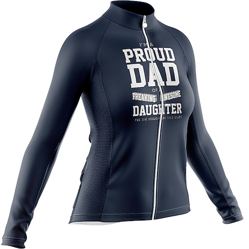 

Women's Cycling Jersey Long Sleeve Bike Jersey with 3 Rear Pockets Mountain Bike MTB Road Bike Cycling Quick Dry Black Dark Navy Sports Clothing Apparel / Stretchy