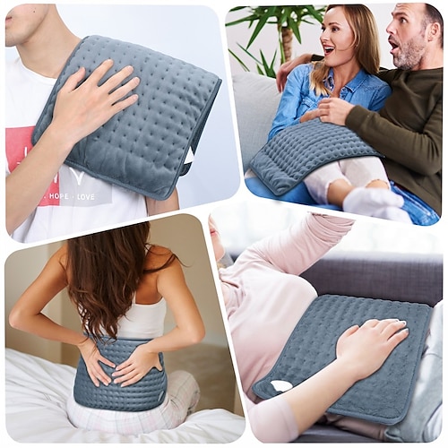 

Heating Pad Electric Heating Pads,Hot Heated Pad for Back Pain Muscle Pain Relieve,Dry & Moist Heat Therapy Option Auto Shut Off Function(Gray, 12""24"")