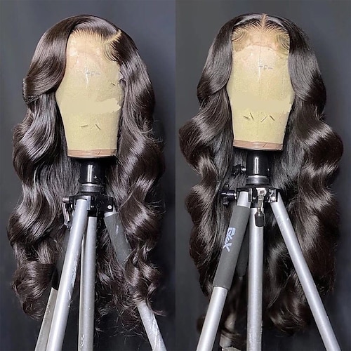 

13x4 HD Lace Front Wig 30 Inch Brazilian Body Wave Wig Natural Black Human Hair Wigs
