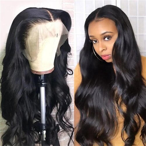 

Pre Plucked Virgin Hair Body Wave HD Swiss Lace Front Wigs 150% And 180% Density Online For Sale