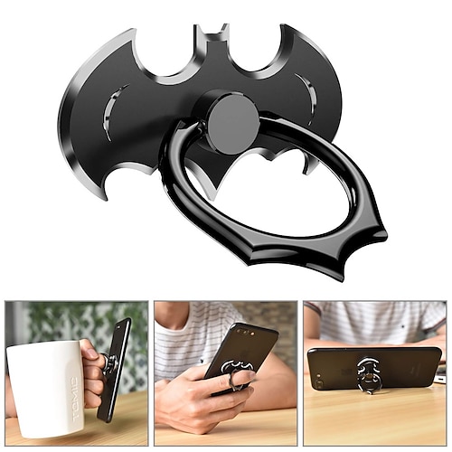 

Bat Phone Ring Stand Holder - OATSBASF Cell Phone Ring Holder Finger Grip 360 Degree Rotation Compatible with iPhone 12/11 Pro Max/SE 2020 and Other Smartphones