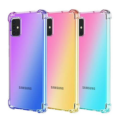 

Phone Case For Samsung Galaxy Back Cover A73 A53 A33 A13 A72 A52 A42 Galaxy A22 5G Translucent Full Body Protective Four Corners Drop Resistance Color Gradient TPU