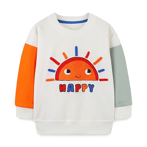 

Kids Unisex Sweatshirt Cartoon Outdoor Long Sleeve Fashion Cotton 2-8 Years Winter White