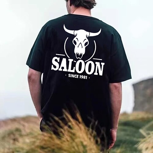 

Men's T shirt Tee Solid Color Graphic Crew Neck Black Outdoor Casual Short Sleeve Clothing Apparel Casual / Sports