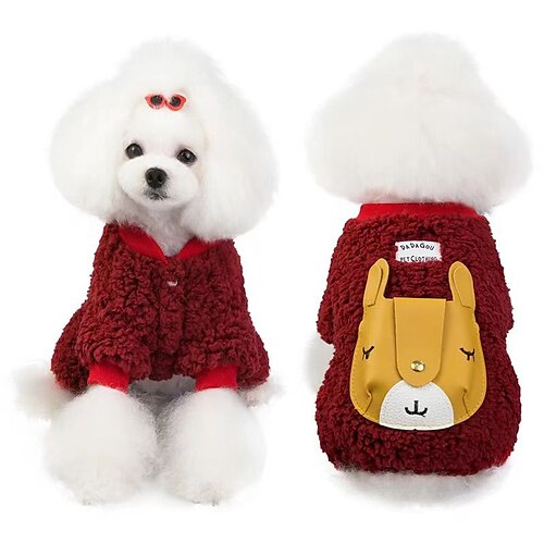 

Roupas para cães, suéter de quatro patas engrossado para o inverno, bolsa traseira para gato de estimação, roupas para cães, outono inverno, suéter adorável