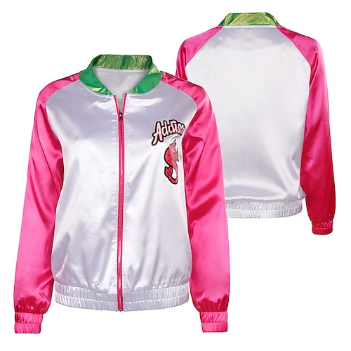 

Z-O-M-B-I-E-S Zombie 3 Cheerleader Cosplay Costume Women's Movie Cosplay Cosplay Halloween Green Rosy Pink White Top Halloween Masquerade Polyester