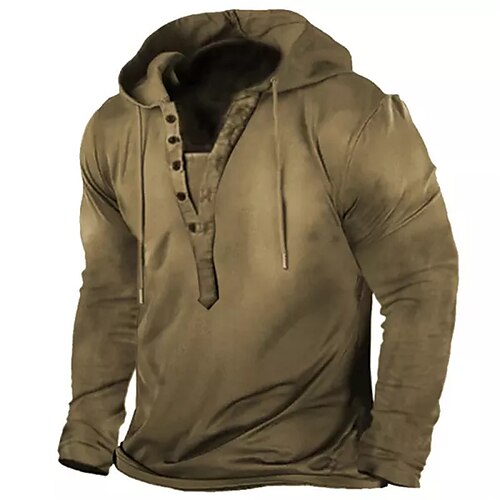 

Men's Unisex Pullover Hoodie Sweatshirt Pullover Button Up Hoodie Hooded Graphic Prints Print Sports Outdoor Daily Sports 3D Print Streetwear Designer Casual Clothing Apparel Hoodies Sweatshirts