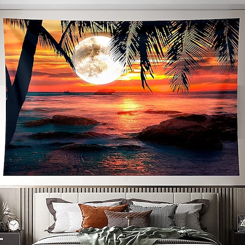 

Landscape Wall Tapestry Art Deco Blanket Curtain Picnic Table Cloth Hanging Home Bedroom Living Room Dormitory Decoration Polyester Fiber for Bedroom Living Room
