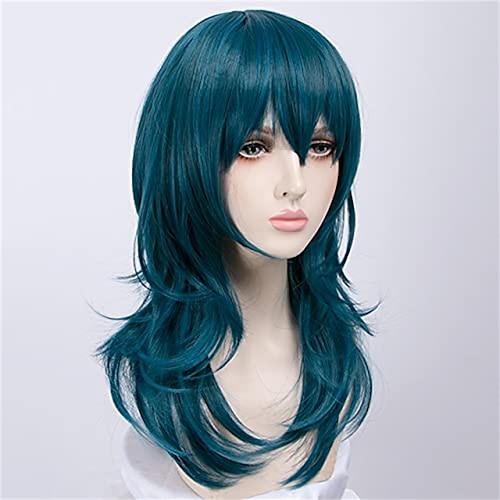 

Fire Emblem Three Houses Wig Byleth Long Deep lake blue Male and female Long Short Cosplay wig Fiber synthetic Hair