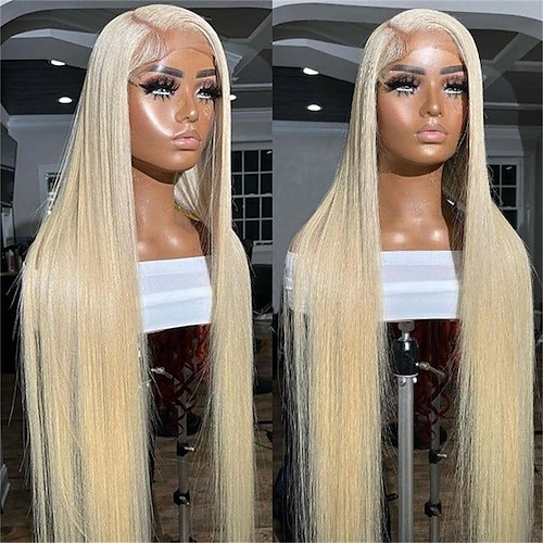 

613 Blonde 13x4 HD Lace Front Human Hair Wigs Pre Plucked Straight Human Hair