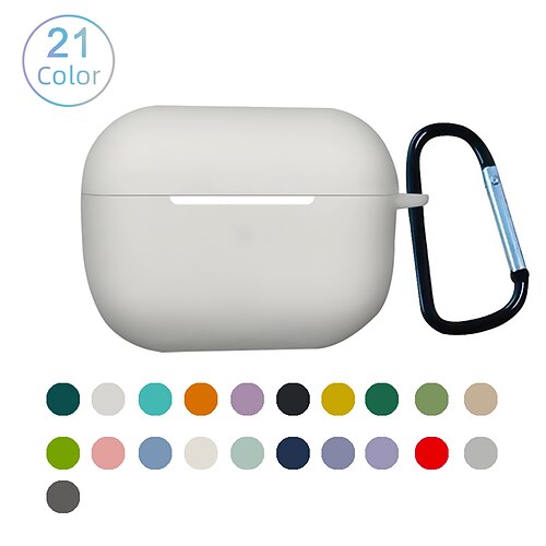 

Case Cover Compatible with Cool Dustproof Shockproof Solid Color Silicone Headphone Case