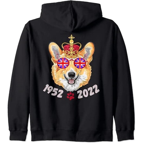 

Inspired by Queen's Platinum Jubilee 2022 Elizabeth 70 Years British Corgi Hoodie Cartoon Manga Anime Front Pocket Graphic Hoodie For Men's Women's Unisex Adults' Hot Stamping 100% Polyester