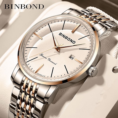 

BINBOND Band Quartz Watch for Men Analog Quartz Formal Style Stylish Stylish Formal Style Waterproof Calendar Noctilucent Alloy Alloy PU Leather Fashion