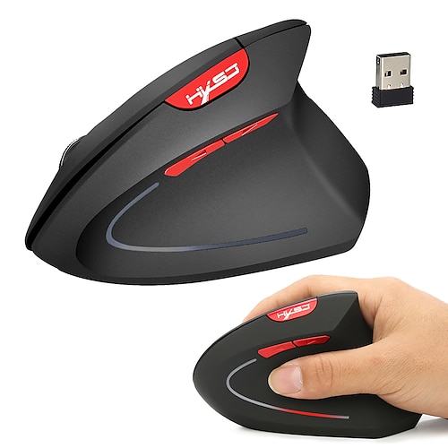 

Vertical Wireless Ergonomic Computer Mouse Red 2400DPI Button Optical Gamer Mause Usb Gaming Mice For Laptop