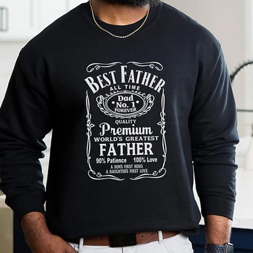 

Men's Sweatshirt Pullover Black Crew Neck Letter Graphic Prints Monograms Print Sports & Outdoor Streetwear Streetwear Casual Athletic Winter Fall Clothing Apparel Hoodies Sweatshirts Long Sleeve