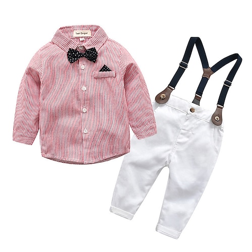 

Party Two-piece Suit ( Shirt ) Kids Boys Ring Bearer Suits Cotton 3-17 Years