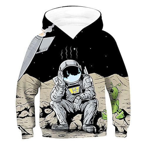 

Kids Boys Hoodie Graphic Outdoor 3D Print Long Sleeve Pocket Fashion 3-12 Years Winter Multicolor