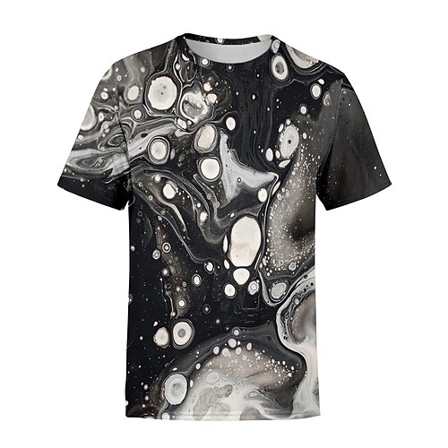 

Men's Unisex T shirt Tee Abstract Graphic Prints Crew Neck Black 3D Print Outdoor Street Short Sleeve Print Clothing Apparel Sports Casual Classic Big and Tall / Summer / Summer