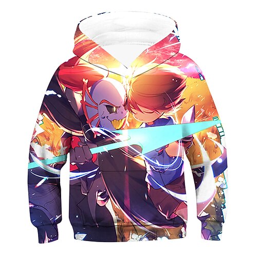 

Kids Boys Hoodie Graphic Outdoor 3D Print Long Sleeve Pocket Fashion 3-12 Years Winter Multicolor