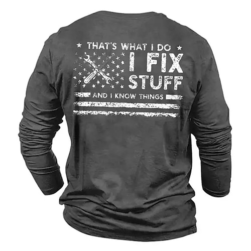 

Men's Unisex T shirt Tee Graphic Prints National Flag Crew Neck Navy Blue Gray 3D Print Outdoor Street Long Sleeve Print Clothing Apparel Basic Sports Designer Casual