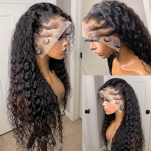 

Synthetic Lace Front Wig Kinky Curly Lace Frontal Wigs with Baby Hair High Temperature Synthetic Wig for Black Women