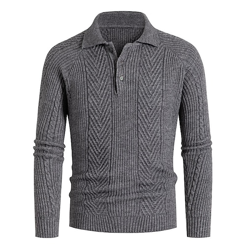 

Hombre Pulóveres Suéter de punto Estriado Tejer Recortado De Punto Color sólido Escote en Pico Básico Elegante Exterior Diario Ropa Invierno Otoño Azul Piscina Azul Marino M L XL