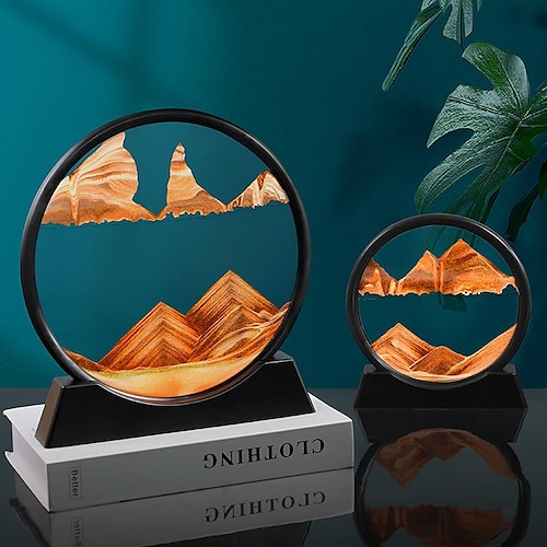 

Halloween 3D Hourglass Creative Decorations Dynamic Art Sand Painting Surface Suitable For Office Large Seat Surface Home Art Ornaments,Liquid Decompression Quicksand Painting Decoration Birthday Gift