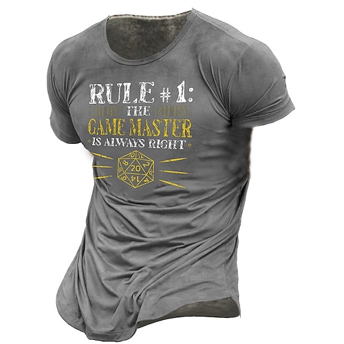 

Men's Unisex T shirt Tee Letter Graphic Prints Crew Neck Gray Short Sleeve 3D Print Outdoor Street Print Tops Vintage Sports Designer Casual / Summer / Summer