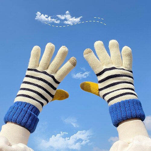 

Women's Warm Winter Gloves Gift Daily Polyester Knit Simple 1 Pair