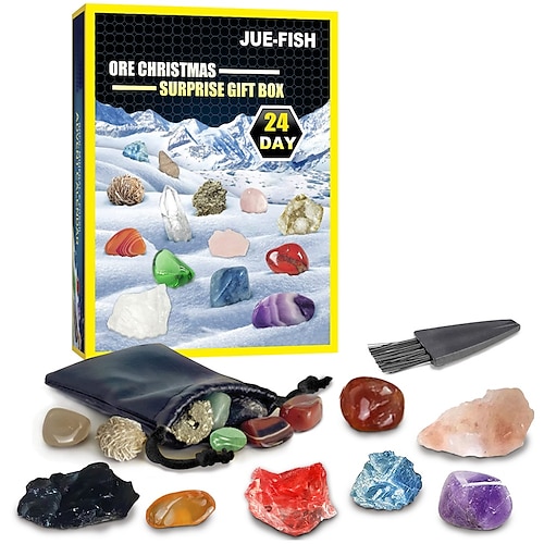 

Gemstone Advent Calendar 2023 Advent Calendar for Kids with 24 Gemstones to Open Each Day Complete Rock Collection Christmas Countdown Calendar
