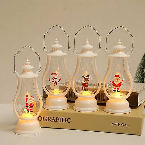 

Christmas Lantern Decorations LED Night Lights Ornament Festival Decor Supplies Pony Oil Lamp Party Christmas Gifts Bedroom Decoration