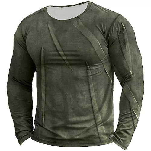 

Men's Unisex T shirt Tee Graphic Prints Crew Neck Green Blue Brown Navy Blue Gray 3D Print Outdoor Street Long Sleeve Print Clothing Apparel Basic Sports Designer Casual