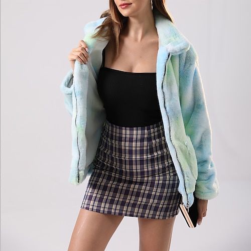 

Women's Teddy Coat Warm Comfortable Outdoor Daily Wear Vacation Going out Zipper Pocket Zipper Turndown Active Casual Comfortable Street Style Solid Color Regular Fit Outerwear Long Sleeve Winter Fall