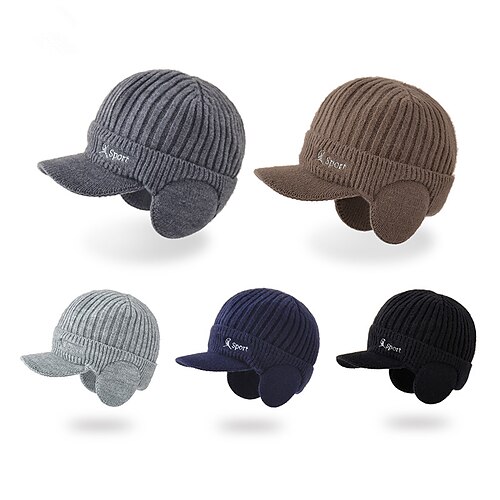 

Men's Slouchy Beanie Hat Outdoor Home Daily Solid / Plain Color Polyester Casual Casual / Daily 1 pcs