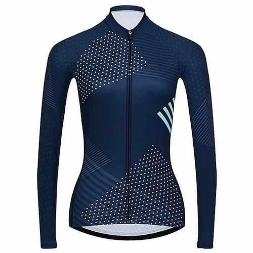 

Women's Cycling Jersey Long Sleeve Bike Top with 3 Rear Pockets Mountain Bike MTB Road Bike Cycling Reflective Strips Back Pocket Reflective Trim / Fluorescence Wicking Grey Royal Blue Sports