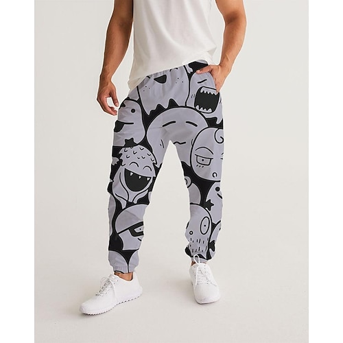 

Men's Sweatpants Joggers Trousers Drawstring Side Pockets Elastic Waist Graphic Prints Comfort Breathable Sports Outdoor Casual Daily Streetwear Designer Gray Micro-elastic / Elasticity