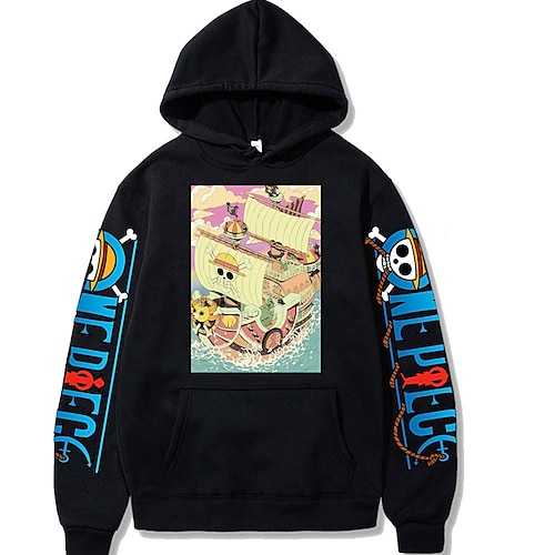 

Inspired by One Piece Monkey D. Luffy Hoodie Cartoon Manga Anime Front Pocket Graphic Hoodie For Men's Women's Unisex Adults' Hot Stamping 100% Polyester