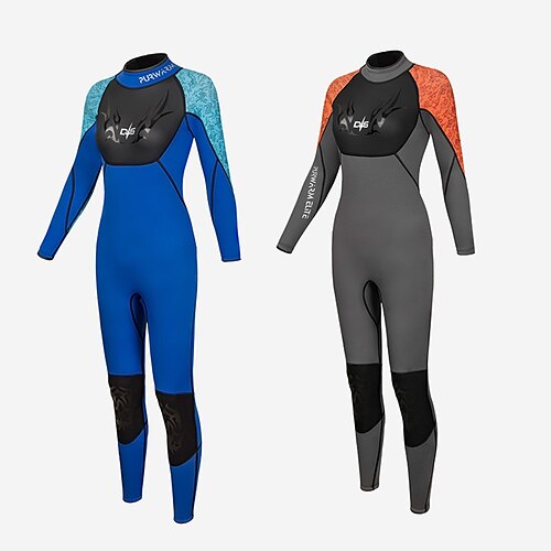 

DIVESTAR Women's Full Wetsuit 3mm SCR Neoprene Diving Suit Thermal Warm UPF50 High Elasticity Long Sleeve Full Body Back Zip - Diving Surfing Scuba Windsurfing Patchwork Winter Autumn